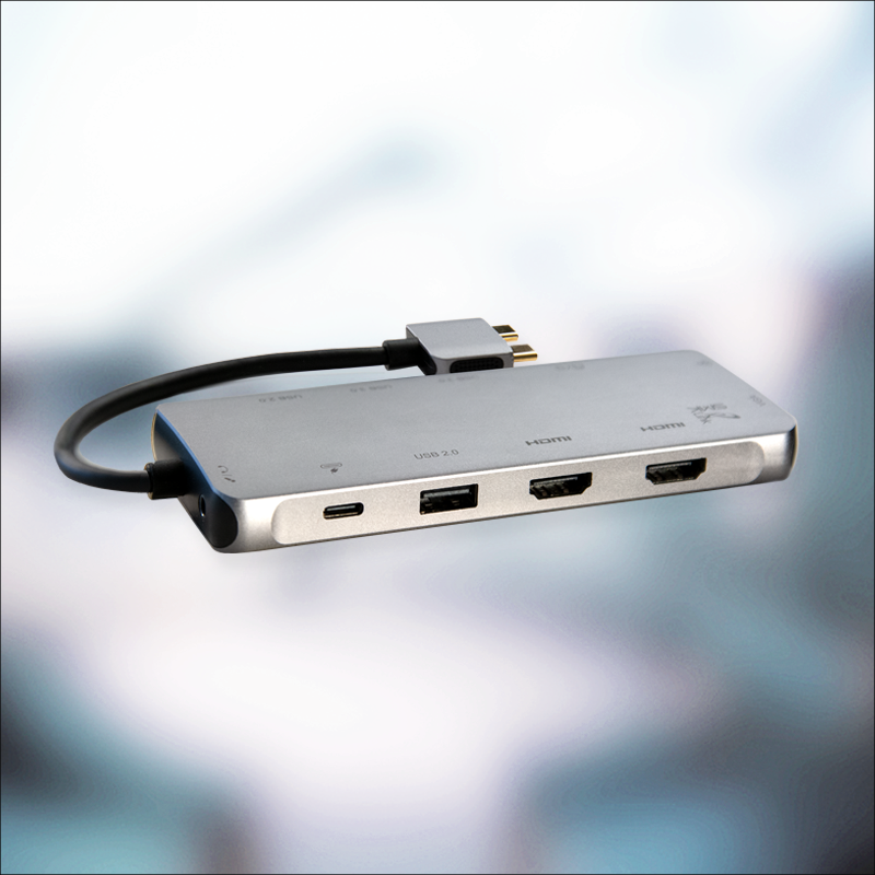 USB-C Multiport Adapter Mini Travel Dock - USB-C Multiport Adapters, Universal Laptop Docking Stations